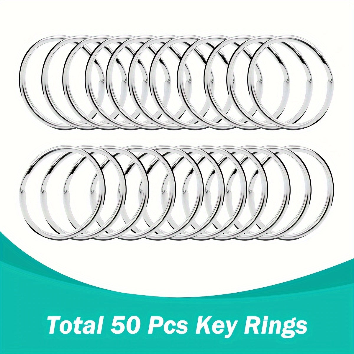 DIY Crafts Jewelry Set: 100pcs Rotating Lobster Clasps with Keychains and 50pcs Keychains, 50pcs Key Rings - Perfect for Christmas (35mm)