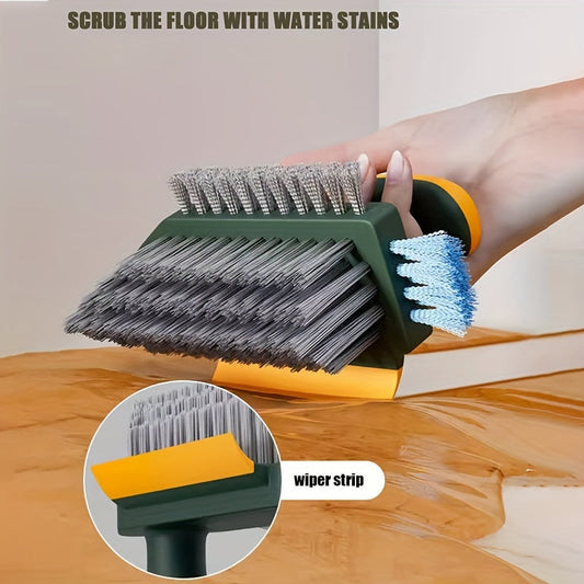 Versatile Scrub Brush for both Crevices and Floors - Portable Cleaning Tool Made of Polycarbonate Material, Medium Firm Bristles, No Electricity Required for Bathroom, Kitchen, or Living Room Use