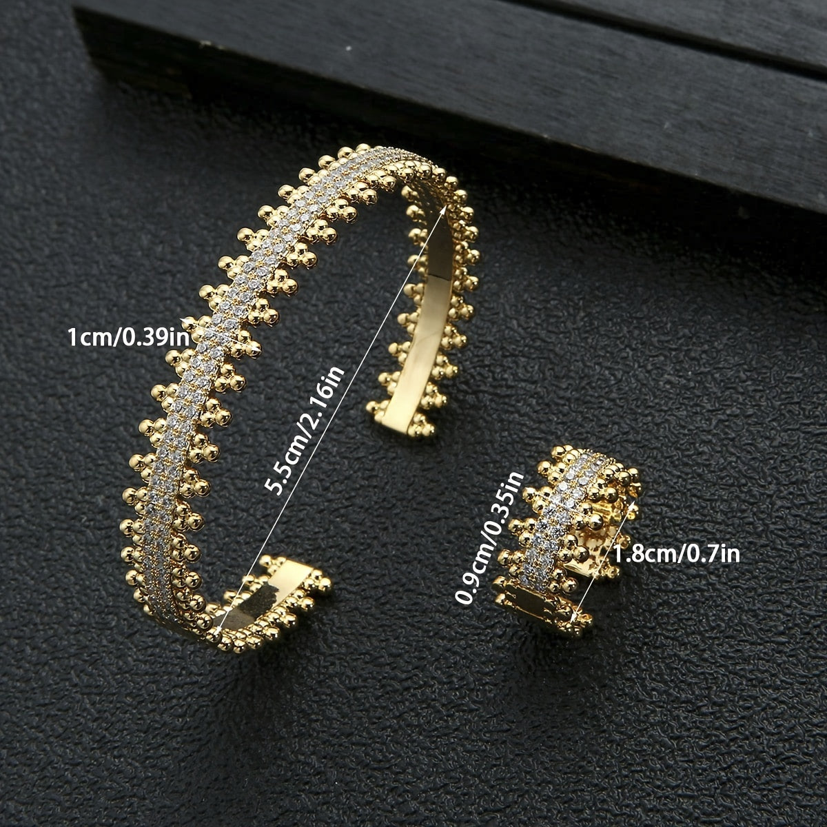 An elegant and distinctive set of geometric square open bangle rings designed for women, perfect for everyday wear.