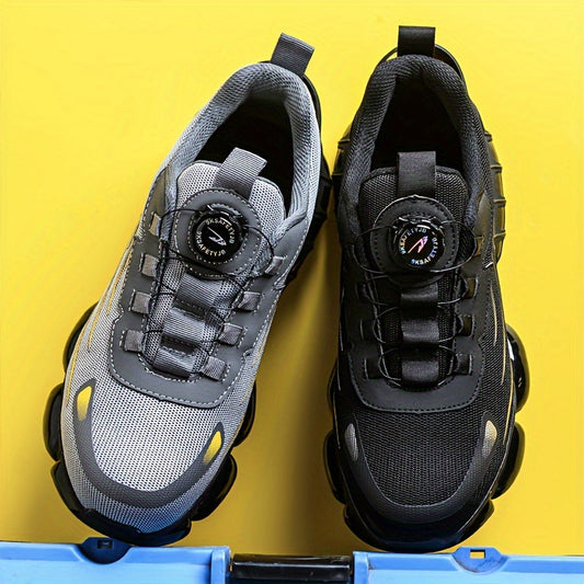 Steel Toe & Puncture Proof Safety Shoes for Men with Non Slip Rubber Sole.