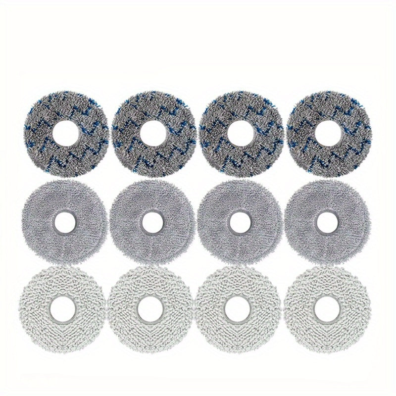 12 pieces of Mopping Pads for Dreame Bot L10s Pro, L10s Ultra, S10, S10 Pro, Xiaomi Mijia Omni Roboter X10, and Vacuum Cleaner Accessories