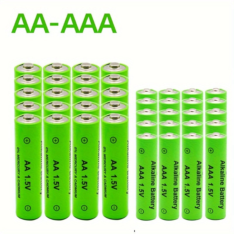 8 Alkaline Rechargeable Batteries, AA-AAA, 1.5V 1000-1200mAh