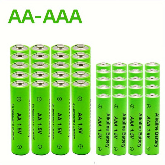 8 Alkaline Rechargeable Batteries, AA-AAA, 1.5V 1000-1200mAh