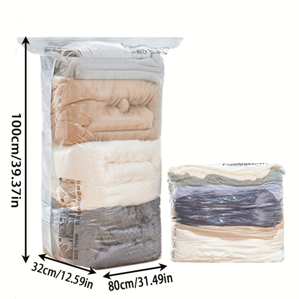 Jumbo Vacuum Compression Bag - Perfect for Clothes, Quilts, and Travel! Save Space with Easy-to-Use Space Saver Bags.