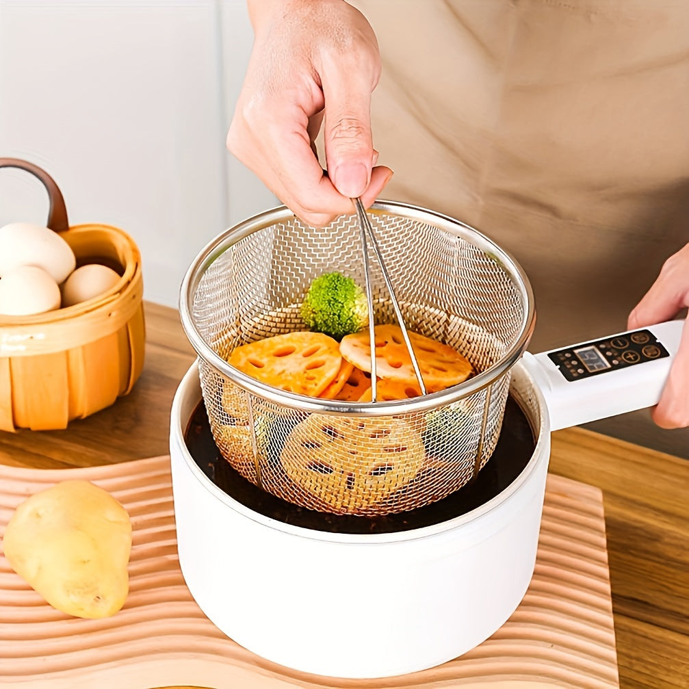 Durable Stainless Steel Steamer Basket with Tripod Stand - Ideal for Cooking Vegetables, Pasta & More - Versatile and Safe Mesh Design