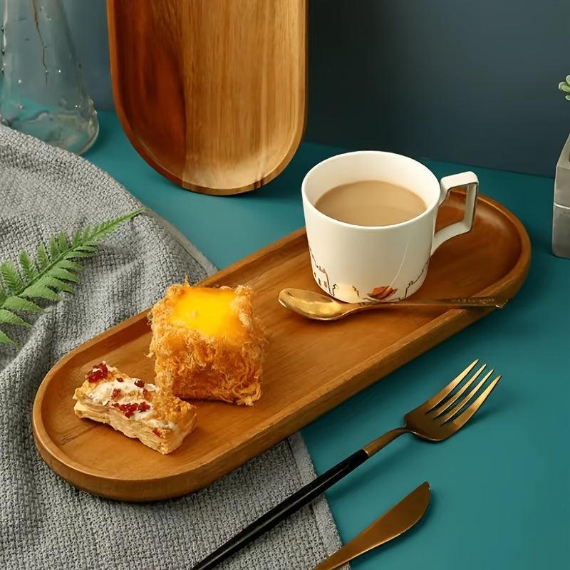 Wooden breakfast serving tray, food-safe, perfect for serving a variety of foods, ideal gift.