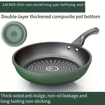 Multi-functional non-stick frying pan for oil & smoke-free cooking on induction & gas stoves.