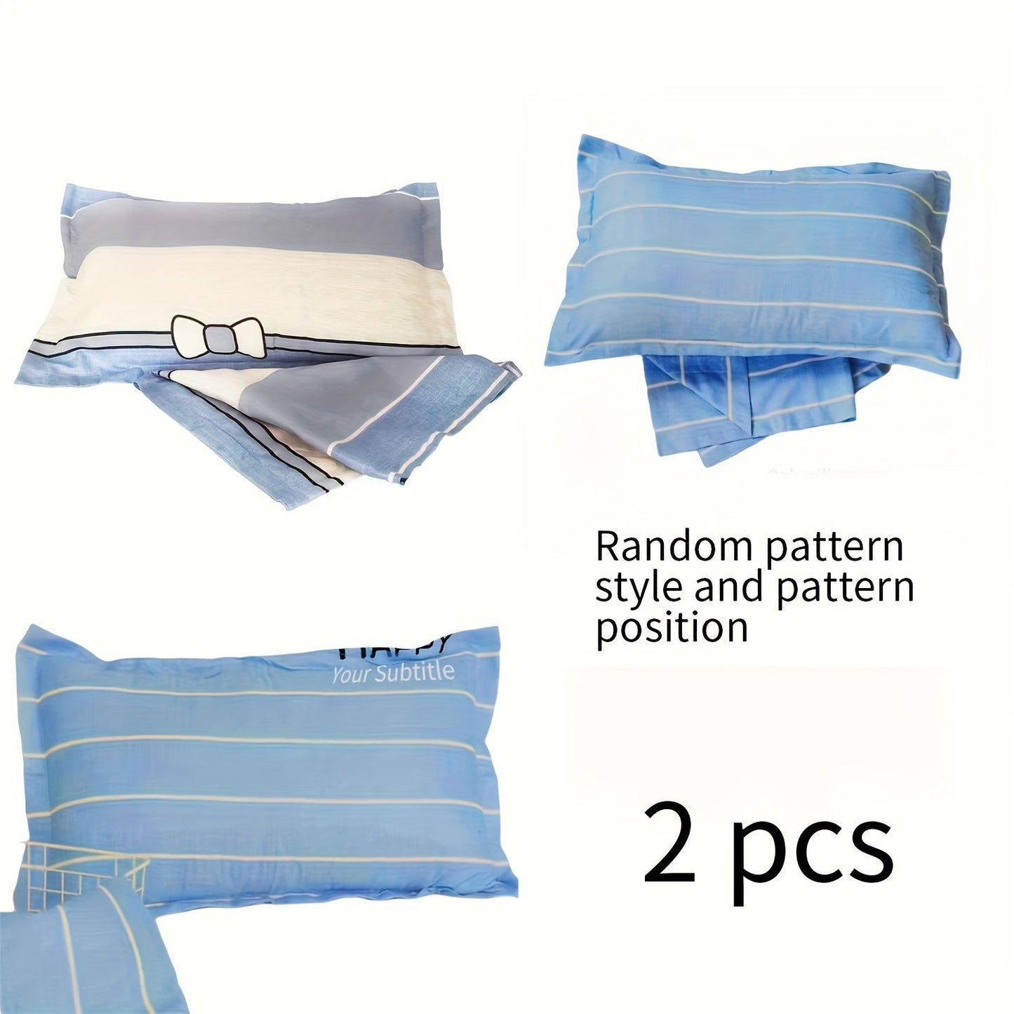 Checkered Pillowcases Set of 2 - Pillow Inserts Not Included - Classic British Geometric Design - Easy to Clean Machine Washable - Dimensions 75cm x 48cm (29in x 19in) - Simple Checkered Pattern - Envelope Closure for Convenience - Made from Other Fabric