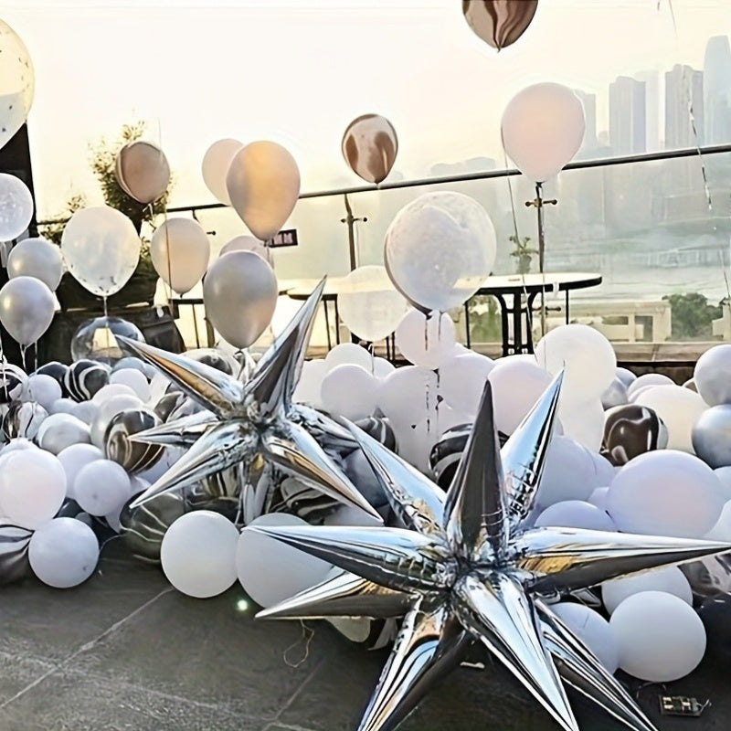 12pcs Explosion Star Foil Balloons for various occasions.