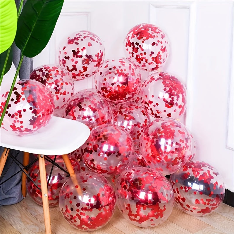 10 colorful glitter balloons - perfect for parties and weddings