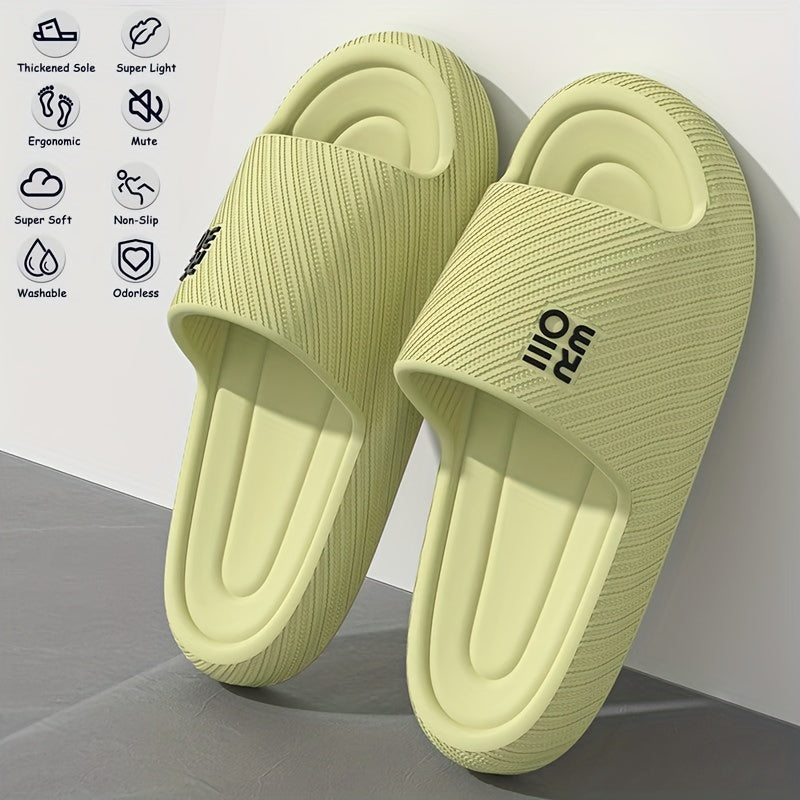 New 2024 thick-soled slippers for women and cool slides for men.