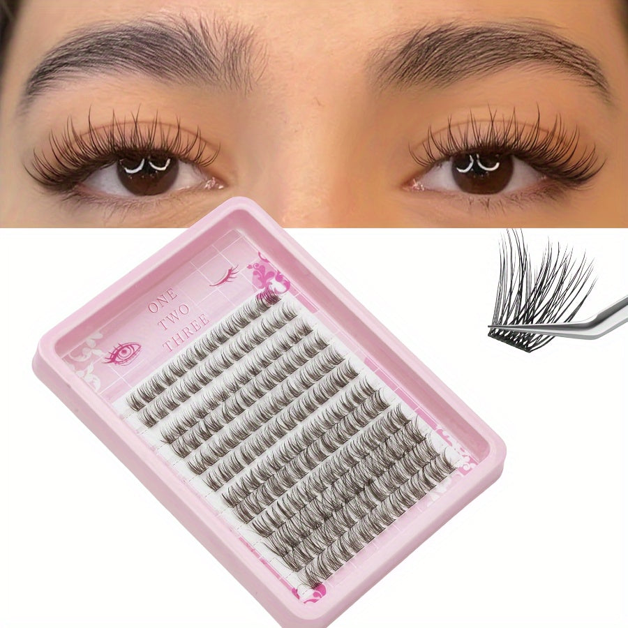 12 rows of 168 natural style false eyelashes for a DIY natural look to enhance your eyes' beauty.