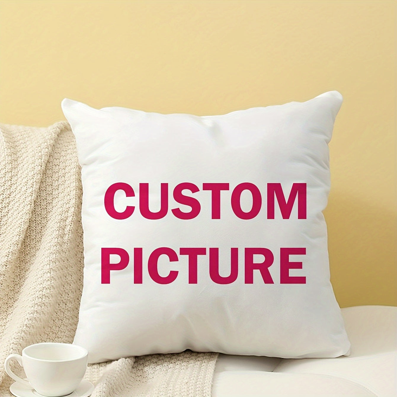 Customize your living space with a personalized pet photo pillow cover. Made from soft polyester blend material, 45x45cm in size with a single-sided print. The perfect Christmas gift for those who adore dogs and cats.