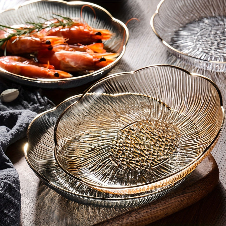 Luxurious crystal-textured plastic fruit bowl for living room decor.