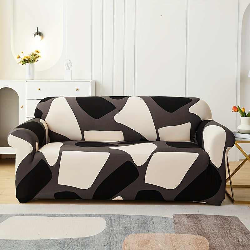 Elastic sofa slipcover for all seasons, protects furniture from dust, and ensures non-slip cover for bedroom, office, or living room décor.