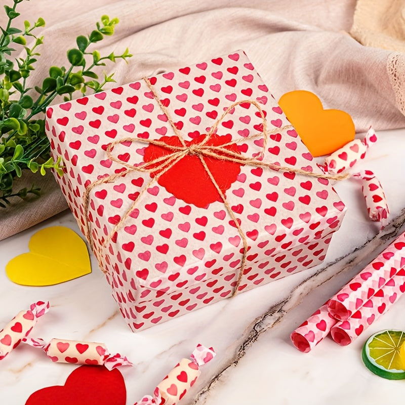 50 pieces of wax paper sheets with a heart pattern design, perfect for wrapping food items such as bread, sandwiches, and burgers. These sheets are greaseproof and waterproof, made with non-stick beeswax material. Ideal for baking, gift wrapping, and