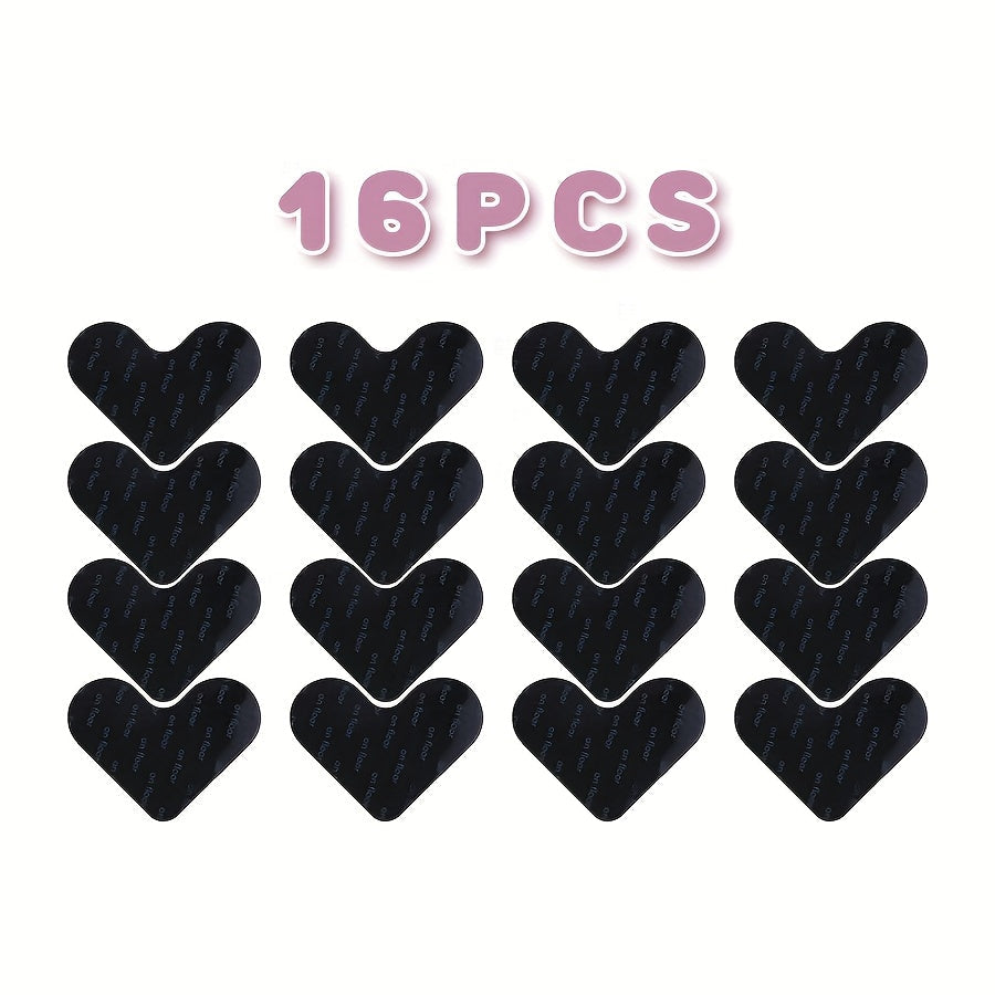 Heart-shaped carpet stickers are now available in packs of 4, 8, 16, or 28 to help prevent rugs from slipping and rolling at the edges. Easily cut to fit any size rug.