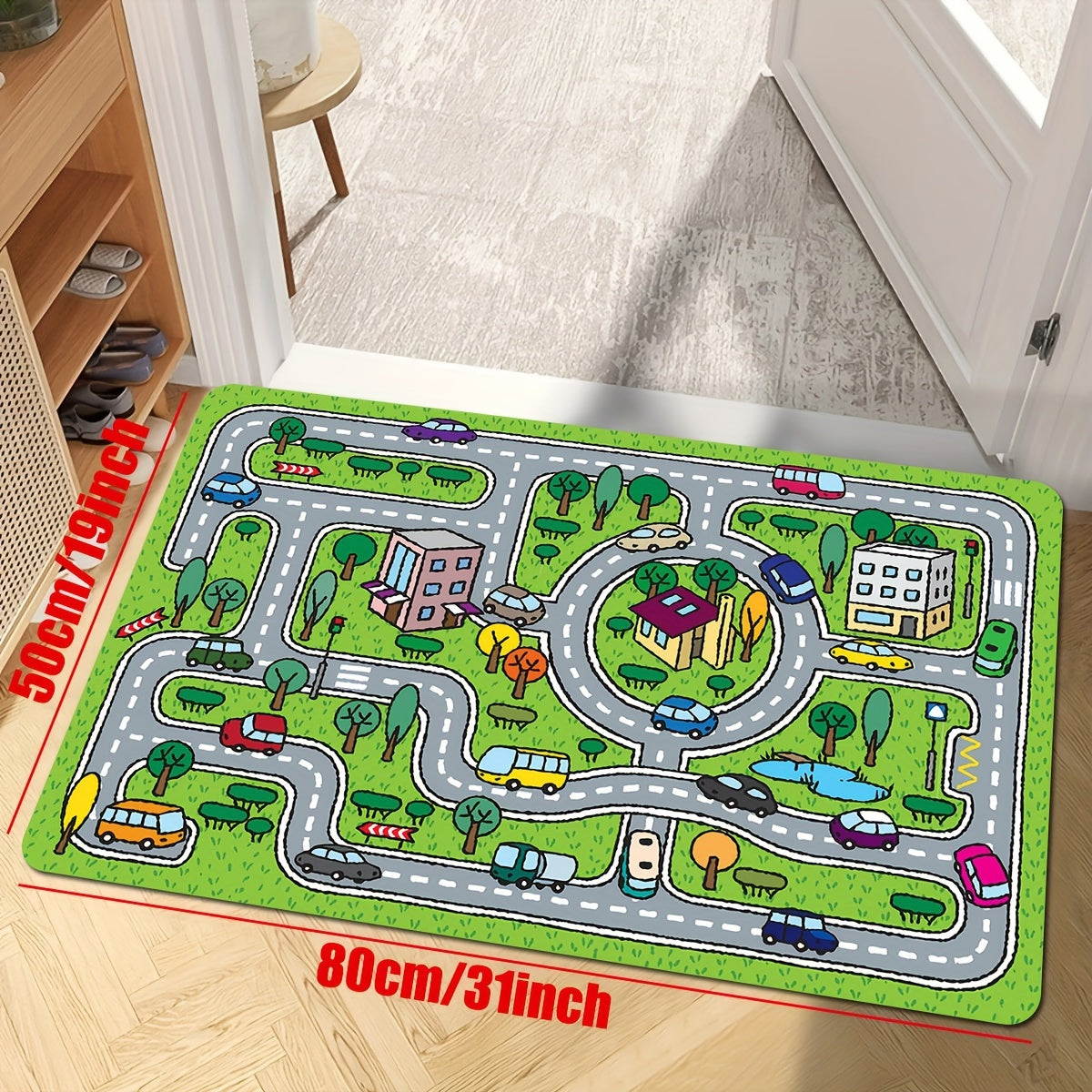 Large Cute Cartoon Pattern Game Area Rug for Living Room Bedroom and Game Room, Non-Slip Floor Mat, Home Decor