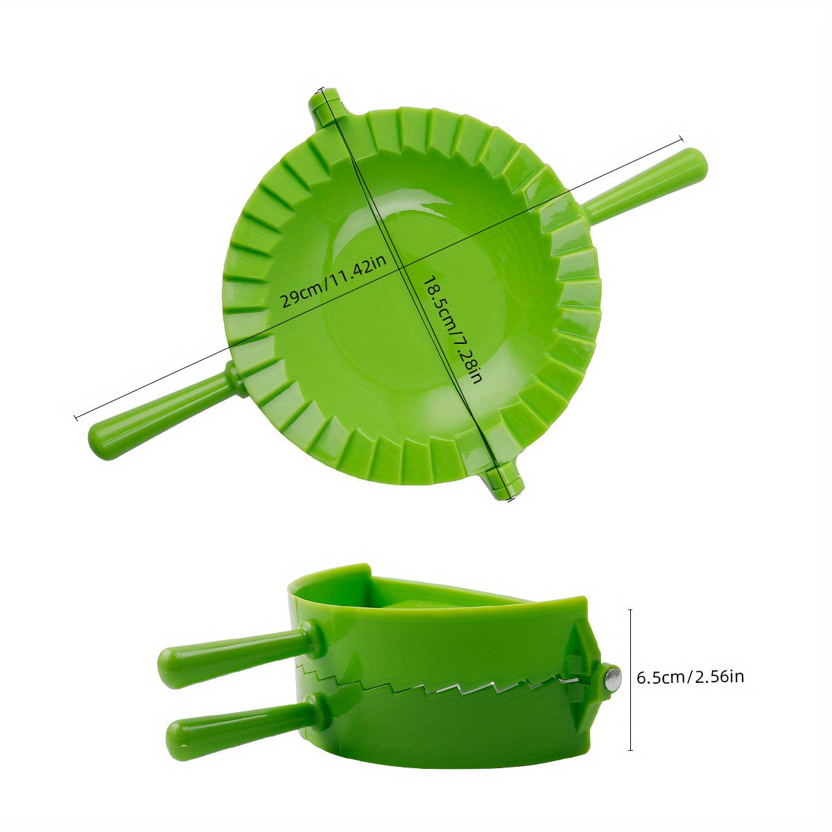 Create perfectly shaped homemade pies, dumplings, and biscuits with the 1pc Large Easy-Press Plastic Pie & Dumpling Mold. This durable mold comes in a variety of vibrant colors to add a fun touch to your cooking. Ideal for creative culinary projects and