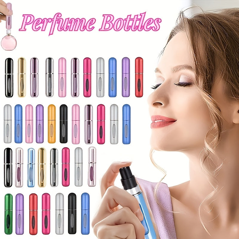 Refillable atomized perfume bottle ideal for travel and outings (5ml), suitable for men and women, makes a great gift.