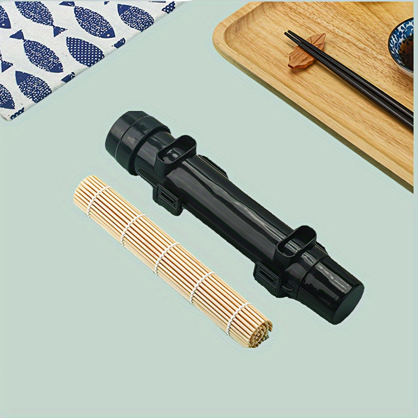 Beginner's Sushi Making Set - 2 Piece Plastic Sushi Bazooka Roller Kit, DIY Kitchen Tools for Safe and Easy Sushi Making, Perfect for Holiday Celebrations including Christmas, Halloween, Thanksgiving, Valentine's Day, and Graduation - No Electricity