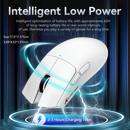 ATTACK SHARK X11 Wireless Gaming Mouse with RGB Charging Dock, Lightweight 59g, Tri-Mode, Up to 22K DPI, for PC/Mac, Return School