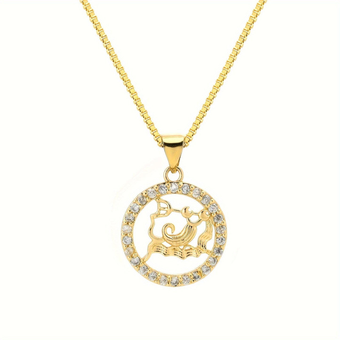 1 piece of 12 Constellations pendant, made of 18K gold-plated material. Featuring the twelve zodiac shapes in golden jewelry, this fashionable pendant necklace is perfect for men. An excellent choice for gifts, especially for Father's Day.