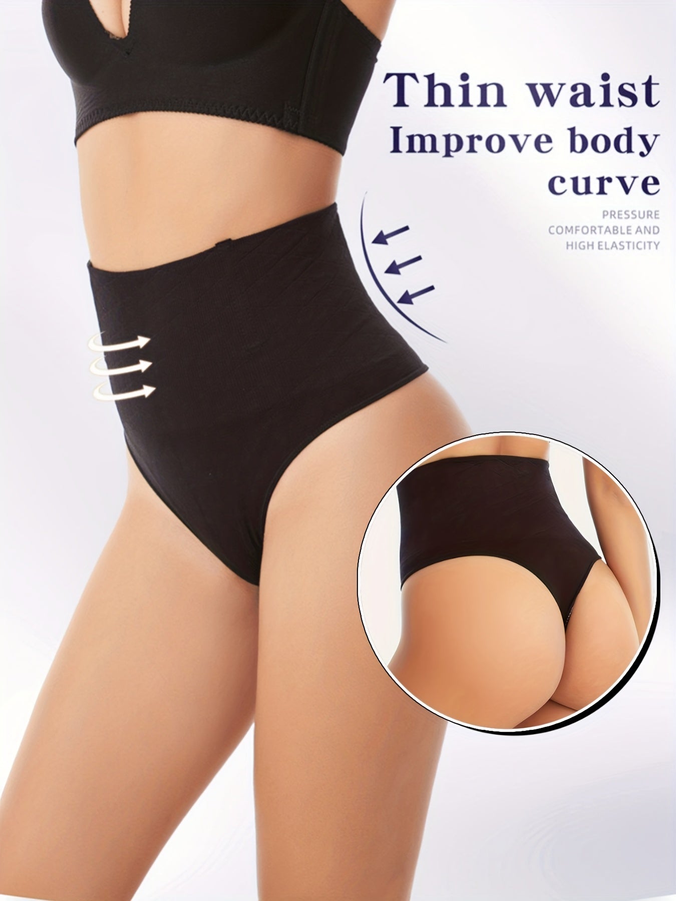 High-waist shaping panties for women with tummy control.