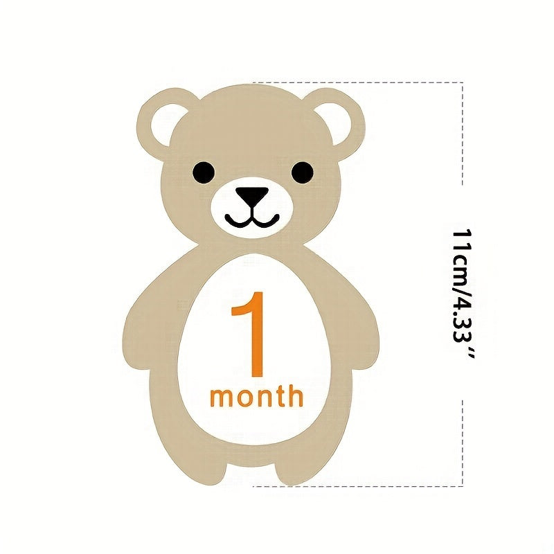 Set of 12 Milestone Signs, Monthly Stickers, Monthly Cards, First Year Growth Cards, Photo Props, Pregnancy Journey Milestone Markers, Photography Props