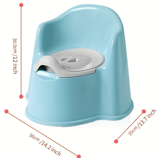 Convenient Easy-to-Clean Bear Potty Training Toilet with Lid - Made of Strong, Long-lasting PP Material, Ideal for Boys & Girls Mastering Bathroom Independence - Choose from Blue, Pink, or Cartoon Print Design