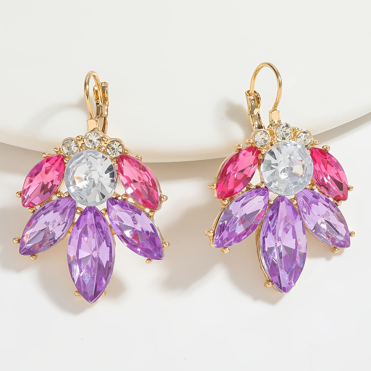 Exquisite Pink Rhinestone Dangle Earrings with Irregular Square & Teardrop Shapes, Crafted from Alloy with Stainless Steel Posts, Stylish Wing Design, Ideal Valentine's Day Gift, Timeless Jewelry for Women suitable for Any Occasion.