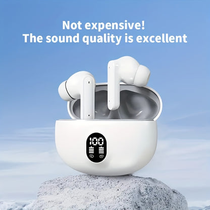 Wireless Earbuds with LED Display, Hi-Fi Stereo Sound, Sweat-resistant, In-Ear Design, Advanced Technology, Wireless Connectivity, Rapid USB Charging.