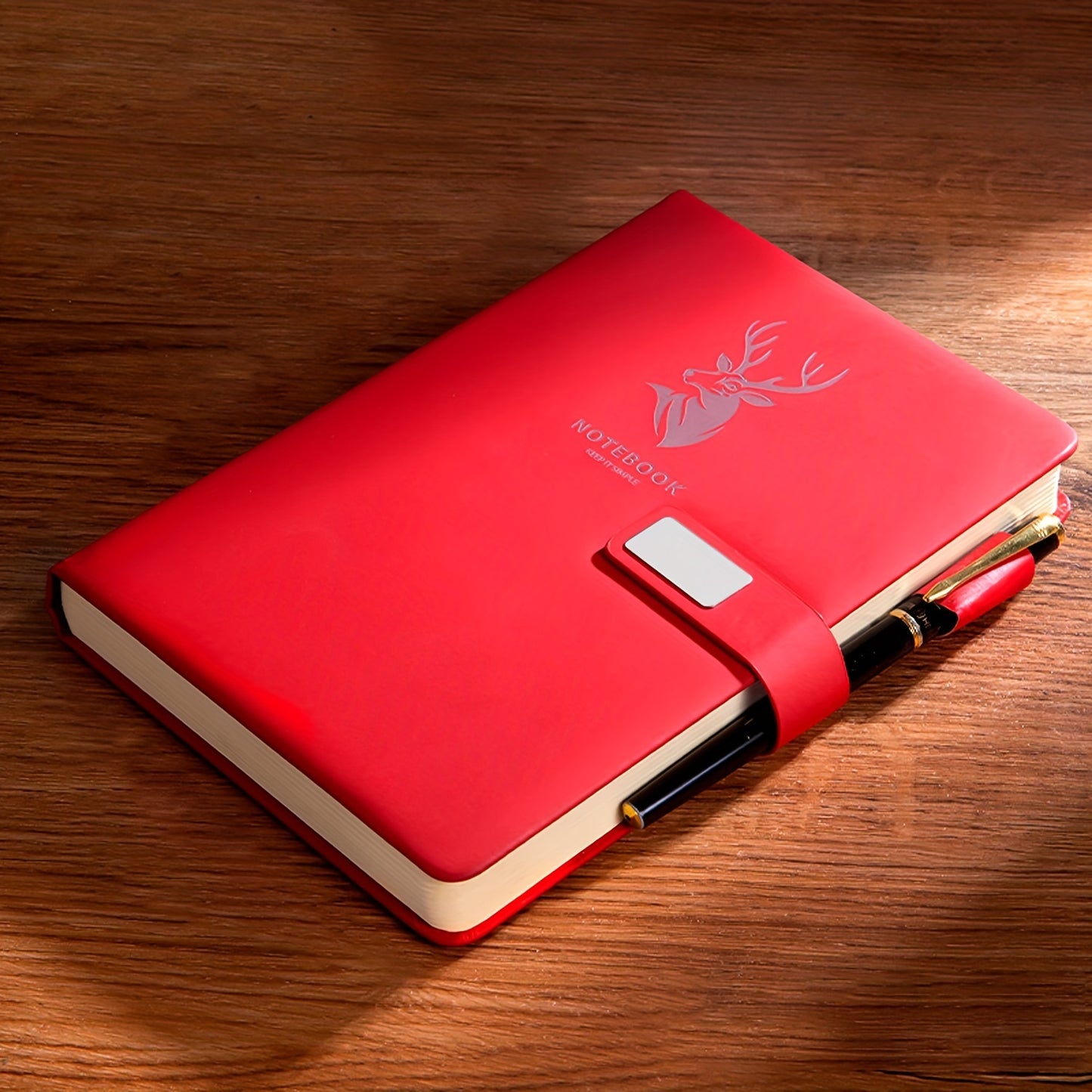 A5 journal with magnetic closure, 160 pages. Ideal for students and office use. Great for senior student diaries and office records. Made of premium faux leather.