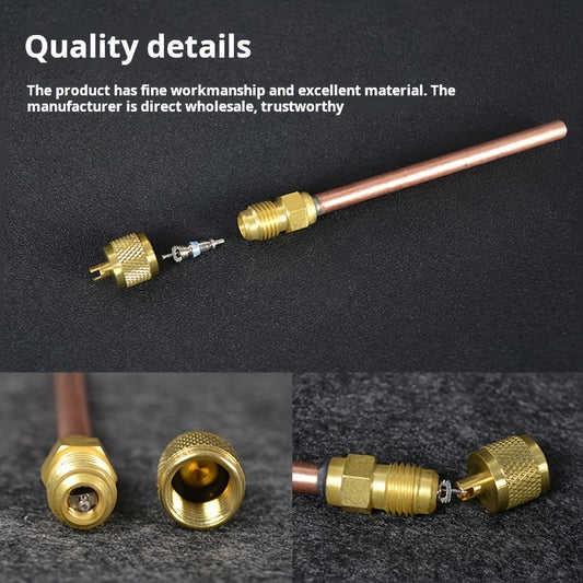 HS-110 High-Quality Metal Refrigerator Check Valve Needle Valve for AC Accessories, Quick Coupling Fluorination Liquid Nozzle - No Electricity Needed