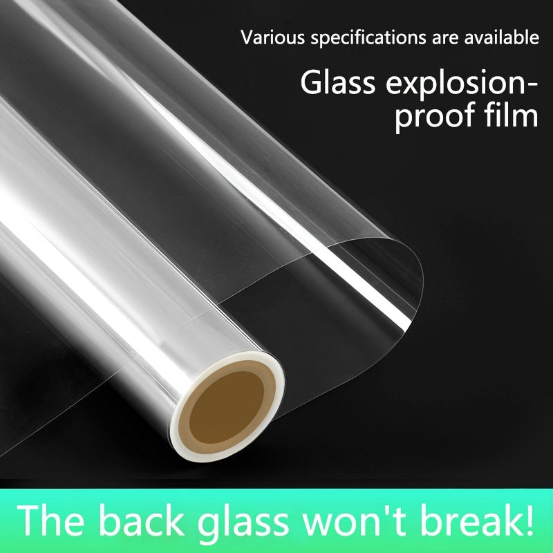 Modern PVC Safety Glass Film that is easily applied by peeling and sticking. This 2mil thick film is explosion-proof and self-adhesive, perfect for use on shower doors, windows, and for home protection.