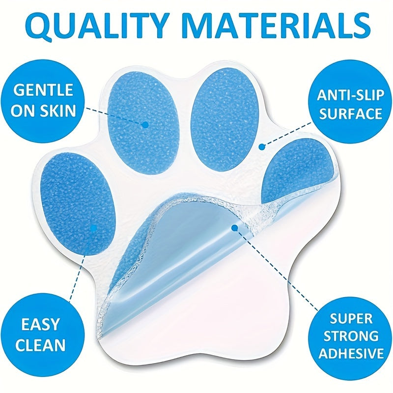 Non-Slip Bathtub Stickers with Dog Paw Prints - Waterproof Safety Decals for Shower, Pool, Yacht, and Stairs - Easy Application Vinyl Decals for Bathroom Safety