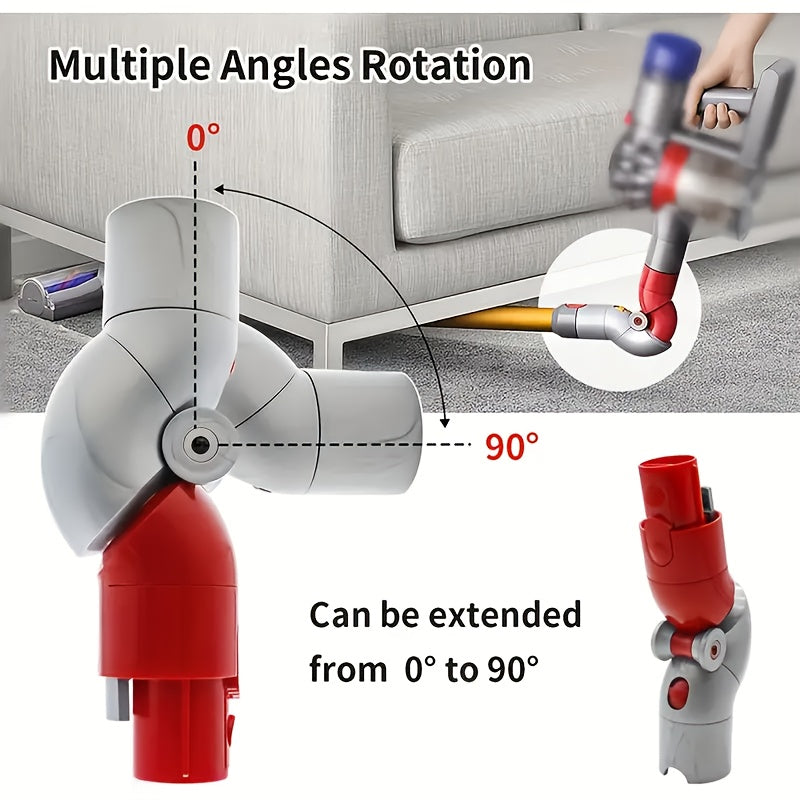 The Low Telescopic Adapter is compatible with Dyson Vacuum Cleaner Accessories V7, V8, V10, V11, and V15, and includes a swivel head for easy connection adjustments.