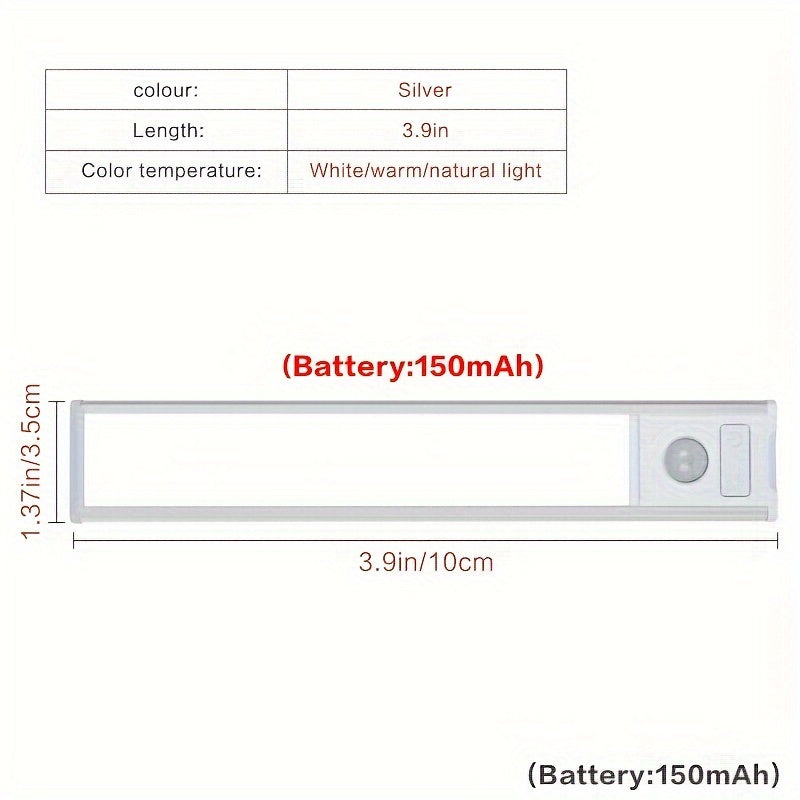 Enhance Your Home with LED Motion Sensor Cabinet Lights - Rechargeable via USB or Battery Powered! Perfect for Easter, Halloween, and Christmas Gifts.
