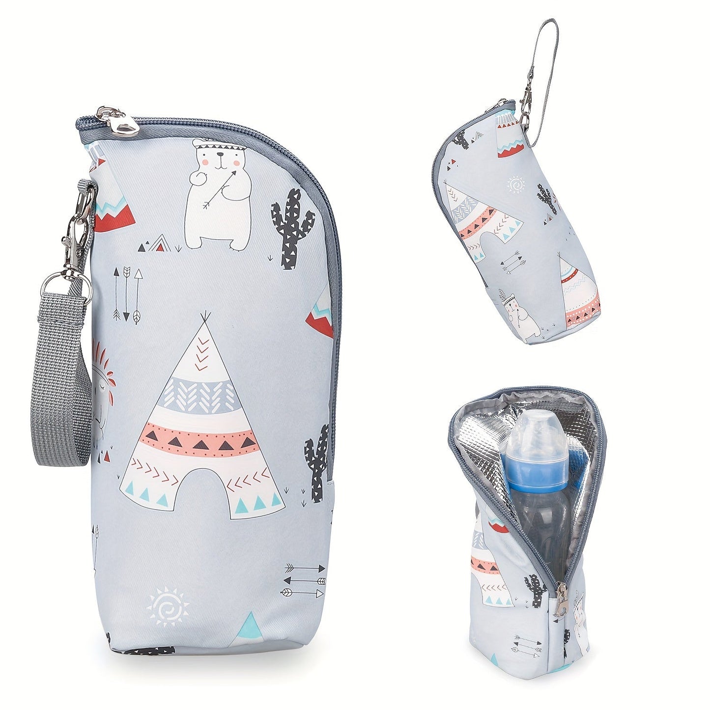 Mommy Bag with Aluminum Film Insulation, Stroller Hanging Bag, Portable Milk Bottle Carrier