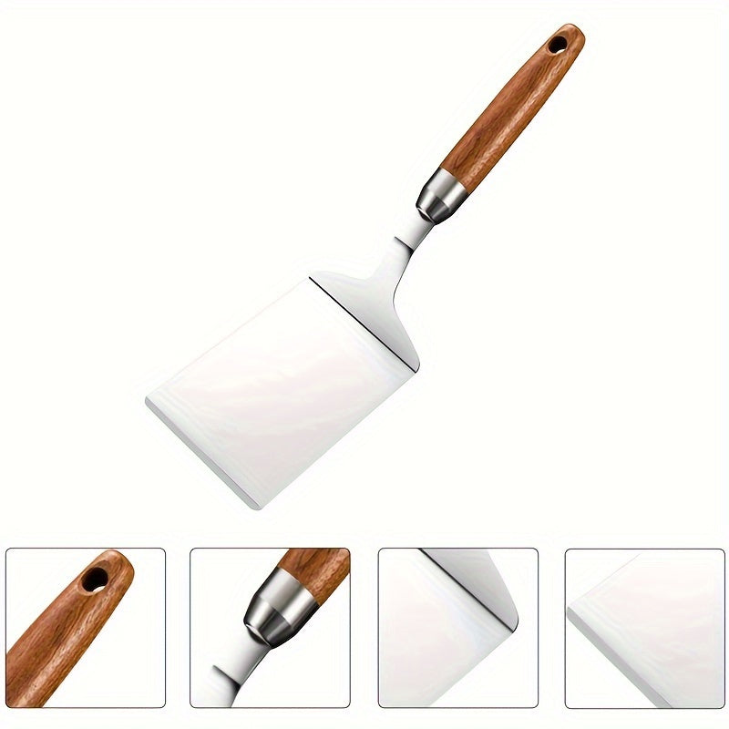 Stainless Steel Kitchen Spatula for Flipping Pancakes, Pizza, Steak, and More - Wide Blade for Easy Flipping and Grilling