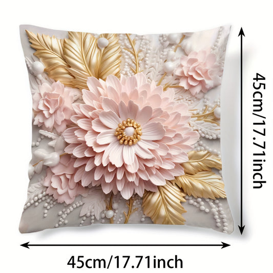 Printed floral pillowcase