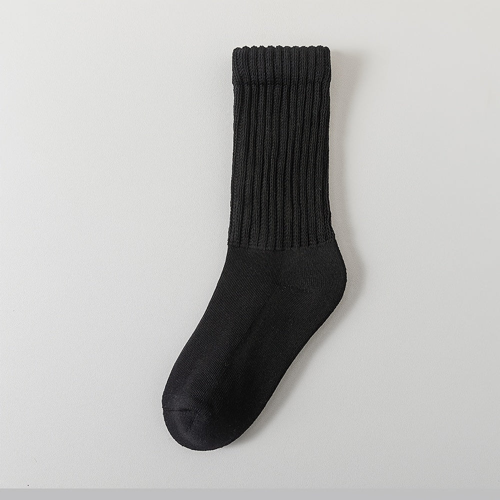 Men's and women's college style retro socks, breathable and thick, suitable for all seasons.