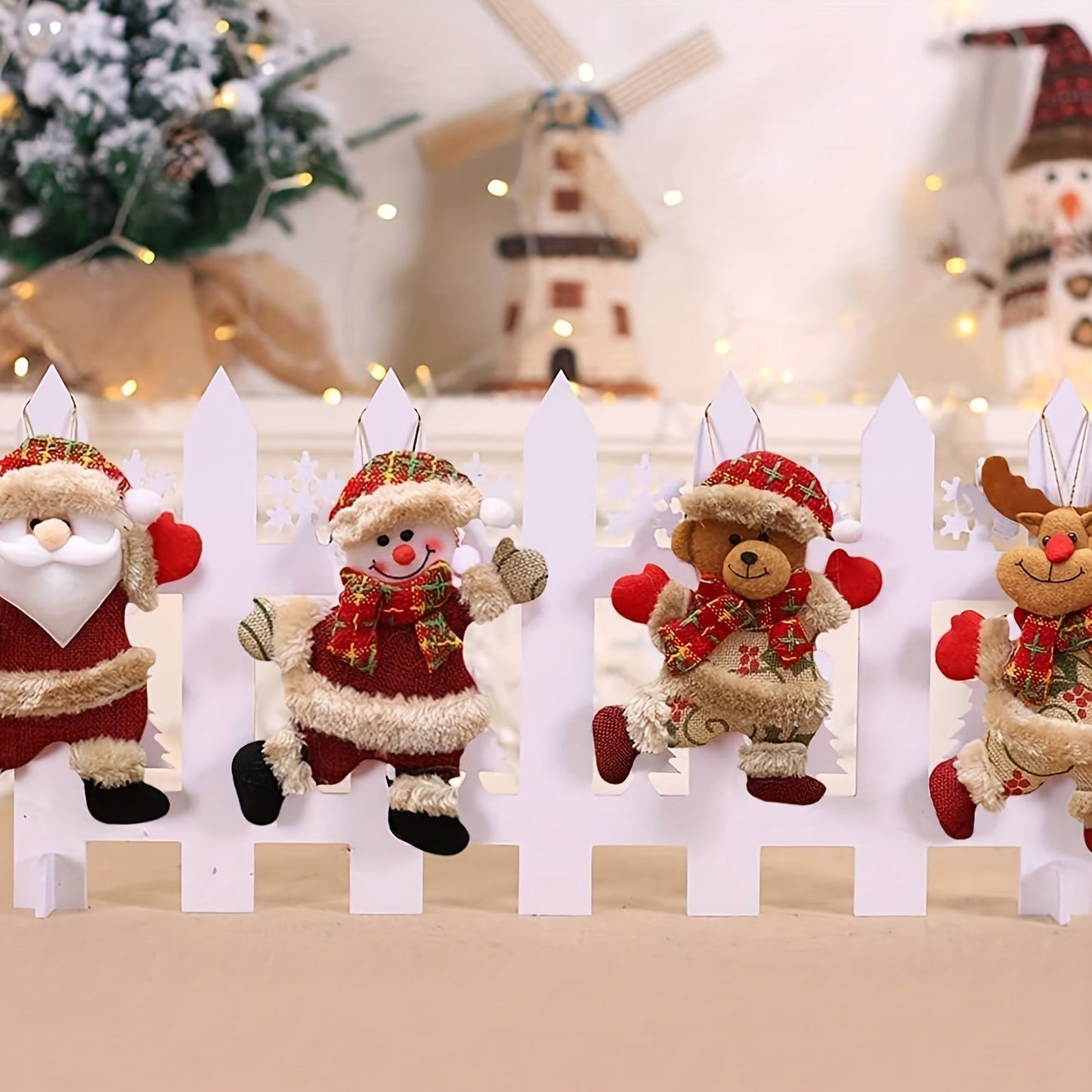 Set of 4 Christmas Hanging Ornaments