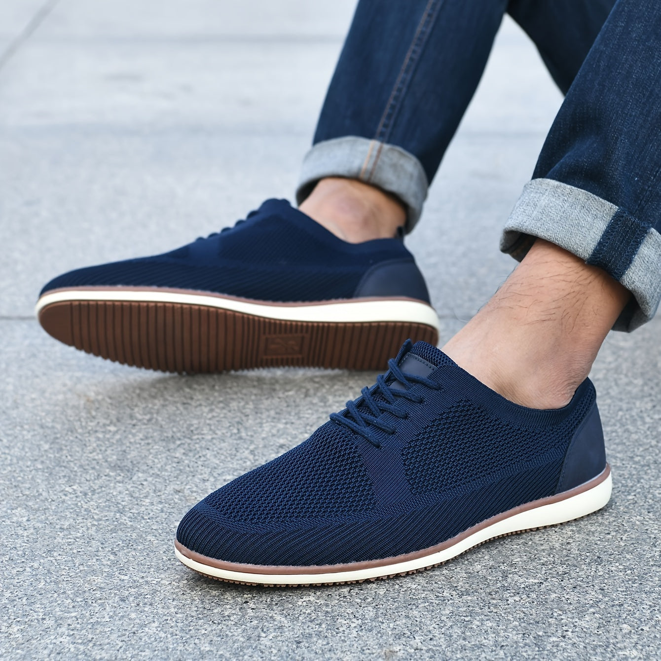 VANWEIR Men's Casual Sneakers with Lightweight Slip-On Design, Ideal for Golf and Outdoor Activities in All Seasons, Featuring Fabric Upper and TPR Sole for Comfort and Durability.