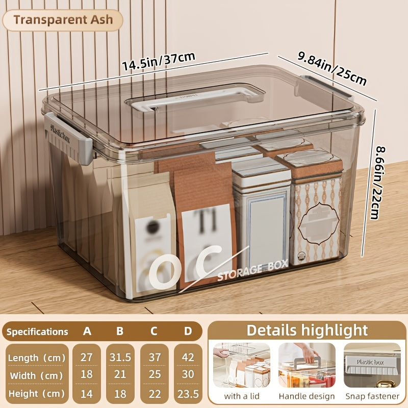 Spacious, Waterproof Storage Bin with Lid - Ideal for Toys, Snacks & More - Portable and Durable with Handles for Home Organization