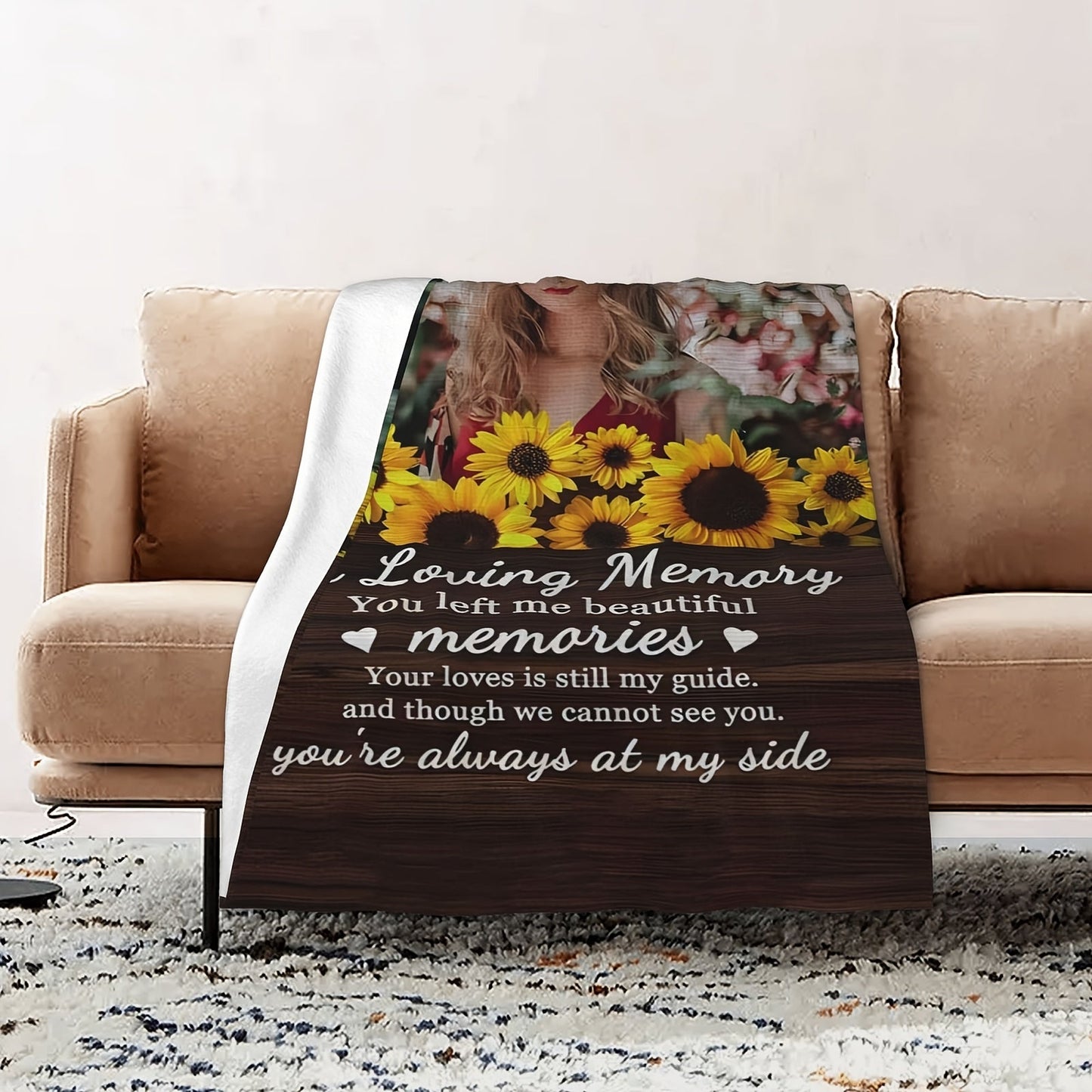 Customize your Flannel Photo Blanket to add a personal touch to your car interior decor. This makes the perfect gift for your loved ones, providing a soft and warm keepsake that will always be cherished.