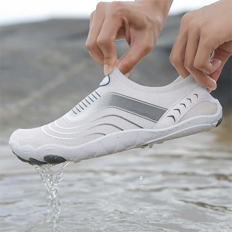 Fast-drying footwear ideal for fishing, surfing, hiking, and beach activities; features breathable comfort and non-slip sole for versatility.