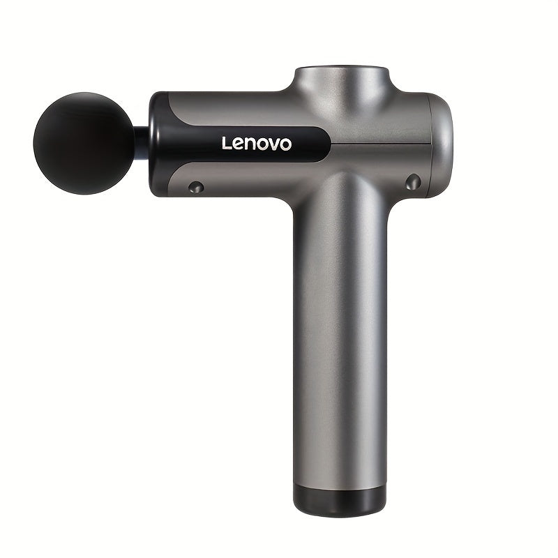 Quiet percussion massage gun with 8 heads, USB rechargeable, ideal for back, legs, and buttocks.