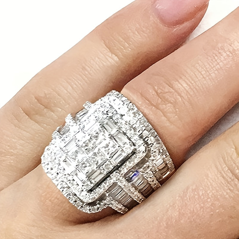 Two vintage model luxury rings designed with a bold and avant-garde style, perfect for both men and women. Featuring zirconia stones, these pieces create stunning and one-of-a-kind jewelry.