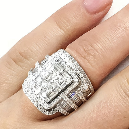 Two vintage model luxury rings designed with a bold and avant-garde style, perfect for both men and women. Featuring zirconia stones, these pieces create stunning and one-of-a-kind jewelry.